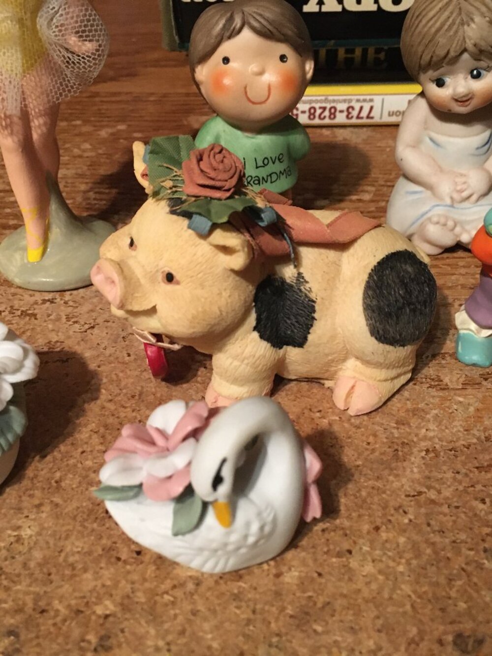 LOT OF 35 FIGURINES ENESCO ANGELS ANIMALS DEER BEAR KIDS PIGS FLOWERS SHEEP LAMB - Picture 2 of 14